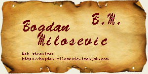 Bogdan Milošević vizit kartica